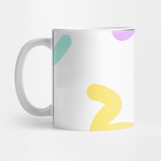 90s Aesthetic Geometric Patterns Risograph Floral Flowy Pattern Mug